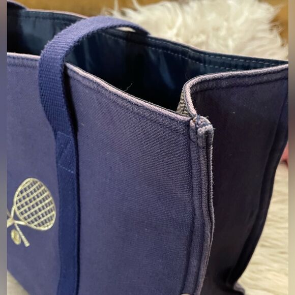 Spartina 449 Navy Canvas Tennis Tote Carry-All - Picture 6 of 9